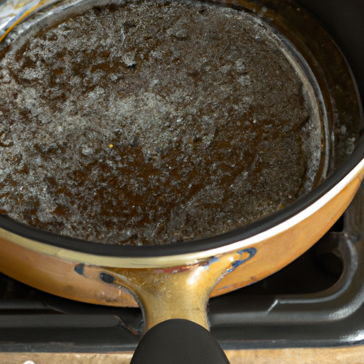 A Dutch oven with a thin layer of oil applied to the interior surface for seasoning and protection.